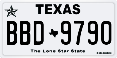 TX license plate BBD9790