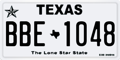 TX license plate BBE1048