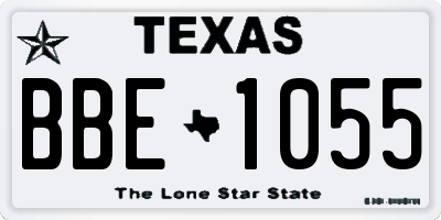 TX license plate BBE1055