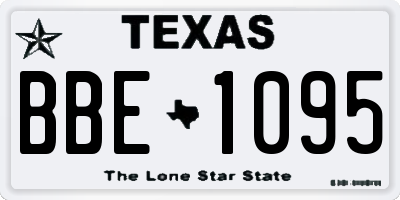 TX license plate BBE1095