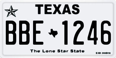 TX license plate BBE1246