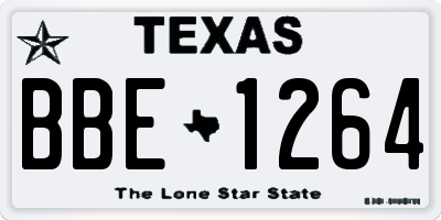 TX license plate BBE1264