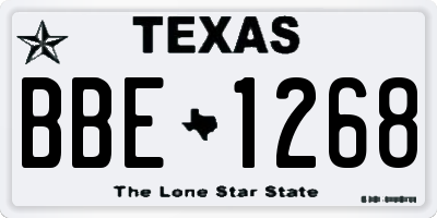TX license plate BBE1268
