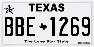 TX license plate BBE1269