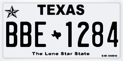 TX license plate BBE1284