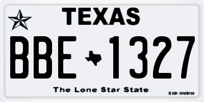 TX license plate BBE1327