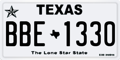 TX license plate BBE1330