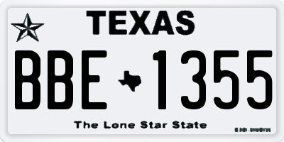 TX license plate BBE1355