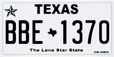 TX license plate BBE1370