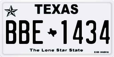 TX license plate BBE1434