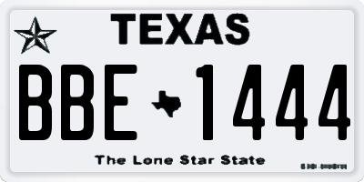 TX license plate BBE1444