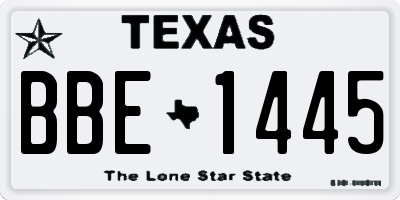 TX license plate BBE1445