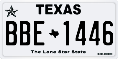 TX license plate BBE1446