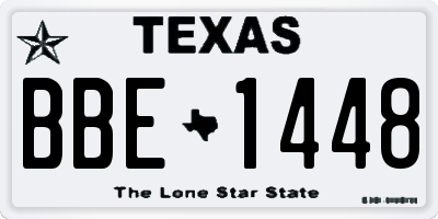 TX license plate BBE1448