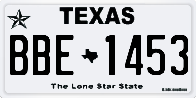 TX license plate BBE1453