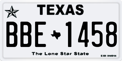 TX license plate BBE1458