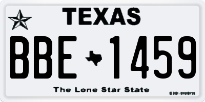 TX license plate BBE1459