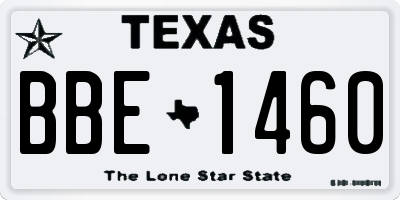 TX license plate BBE1460