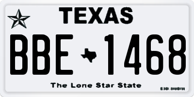TX license plate BBE1468