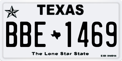 TX license plate BBE1469