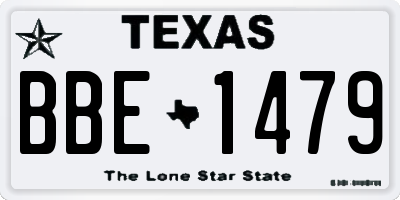 TX license plate BBE1479