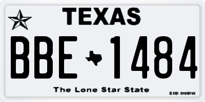 TX license plate BBE1484