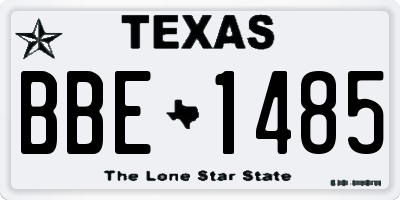 TX license plate BBE1485