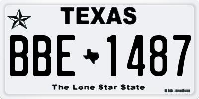 TX license plate BBE1487