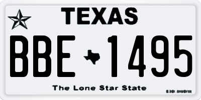 TX license plate BBE1495
