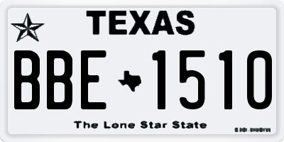 TX license plate BBE1510