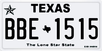 TX license plate BBE1515