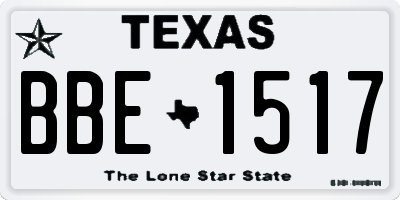 TX license plate BBE1517