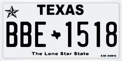 TX license plate BBE1518