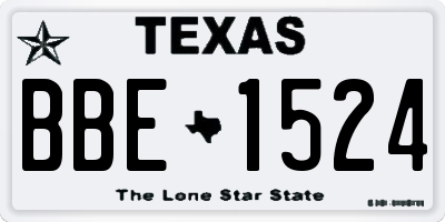 TX license plate BBE1524