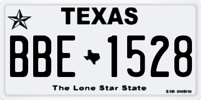 TX license plate BBE1528