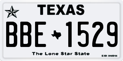 TX license plate BBE1529