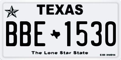 TX license plate BBE1530