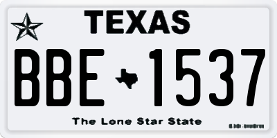 TX license plate BBE1537