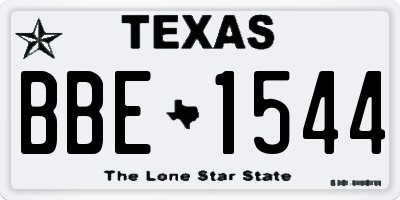 TX license plate BBE1544