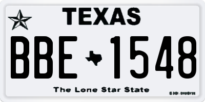 TX license plate BBE1548