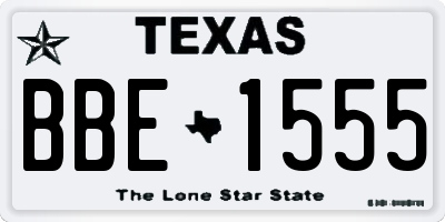 TX license plate BBE1555