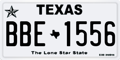 TX license plate BBE1556