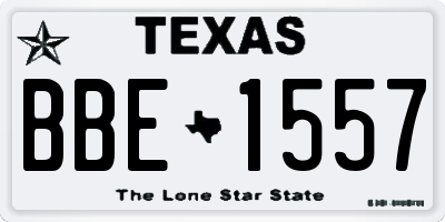 TX license plate BBE1557