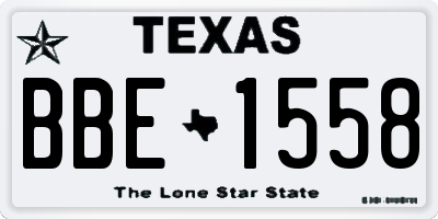 TX license plate BBE1558