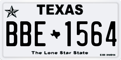 TX license plate BBE1564