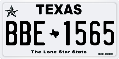 TX license plate BBE1565