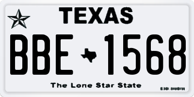 TX license plate BBE1568