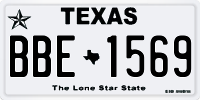 TX license plate BBE1569