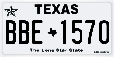 TX license plate BBE1570