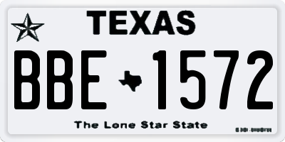 TX license plate BBE1572